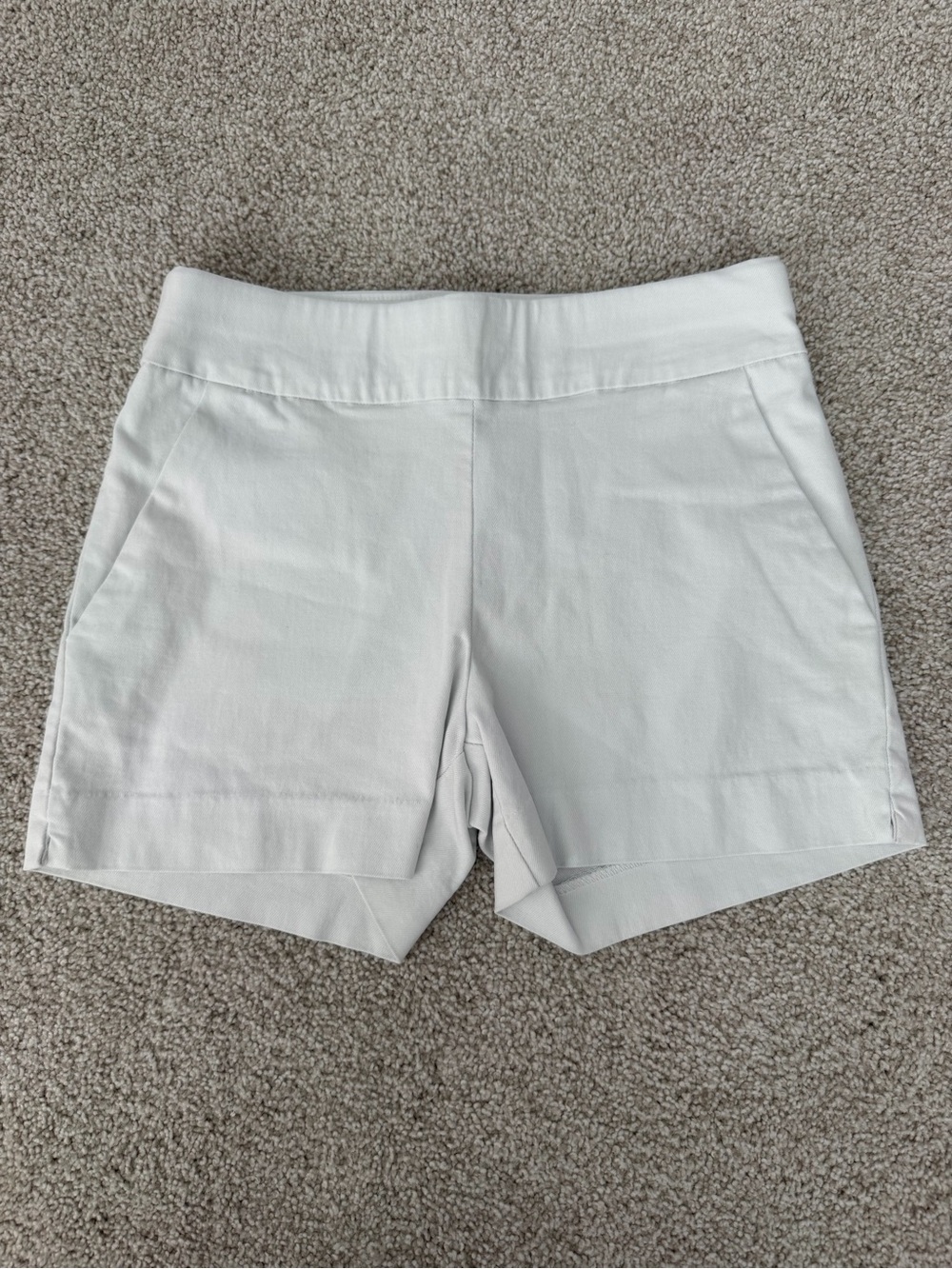 New York & Company White High-Waist Pull-On Shorts